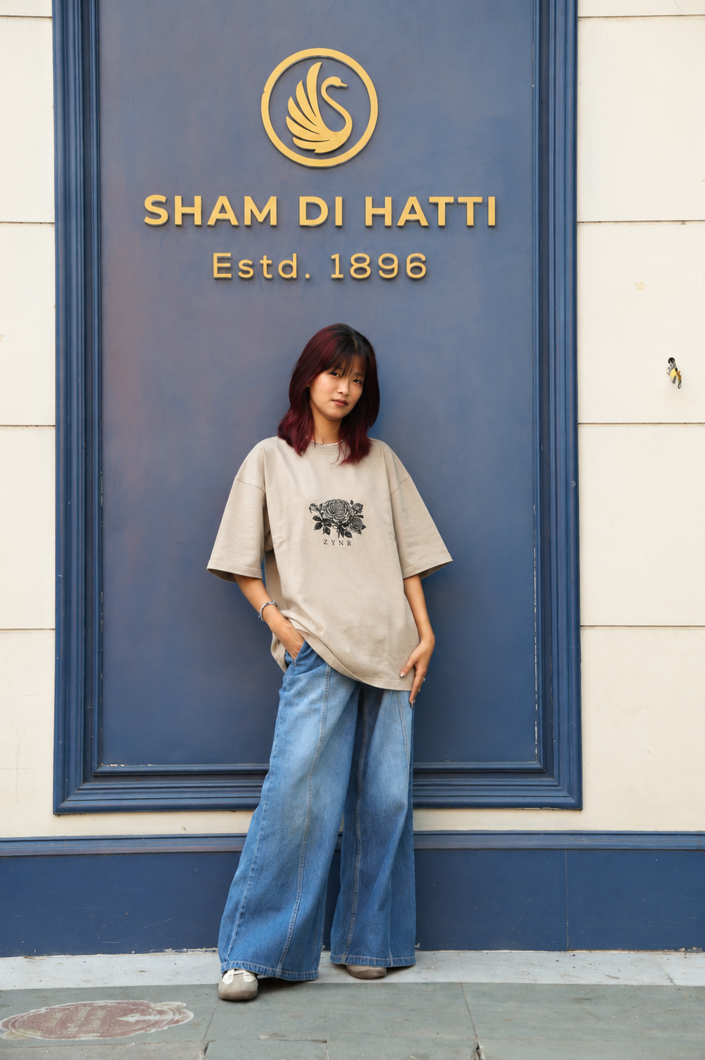 BLOOM IN CHAOS BOXY FIT OVERSIZED T-SHIRT