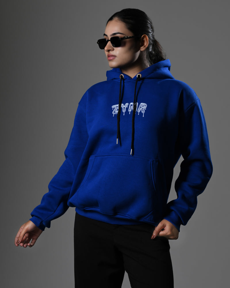 ZYNR Blue Santa Drip Hoodie